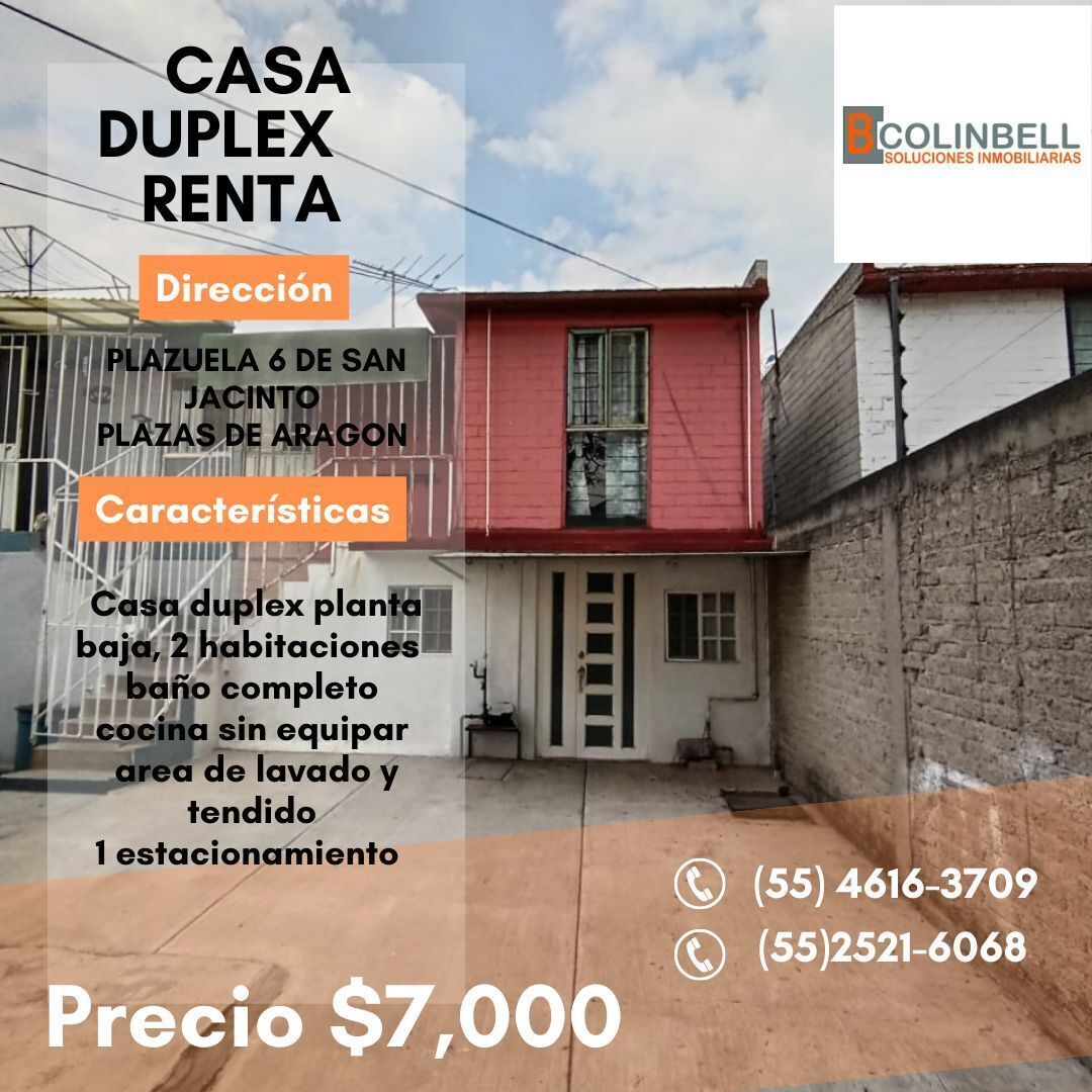 CASA DUPLEX EN PLAZAS DE RAGON EN RENTA