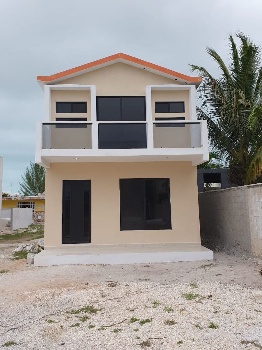 CASA EN LA PLAYA, CHICXULUB PUERTO DE 3 RECAMARAS Y PISCINA, PROGRESO YUCATAN