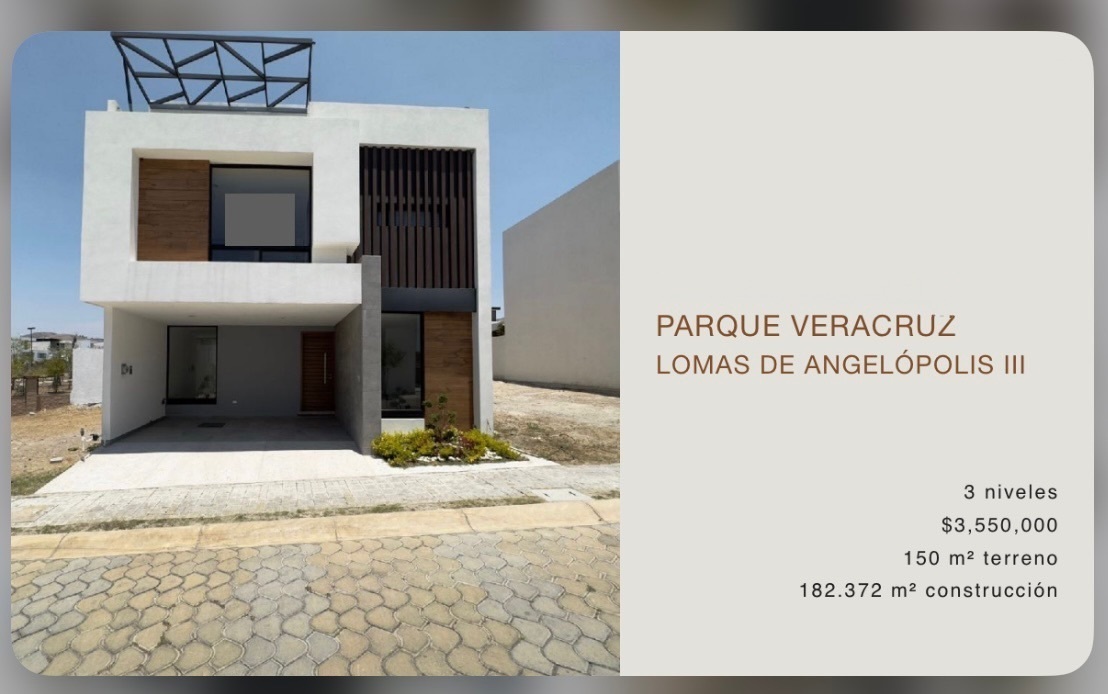 CASA EN VENTA LOMAS DE ANGELOPOLIS III PUEBLA