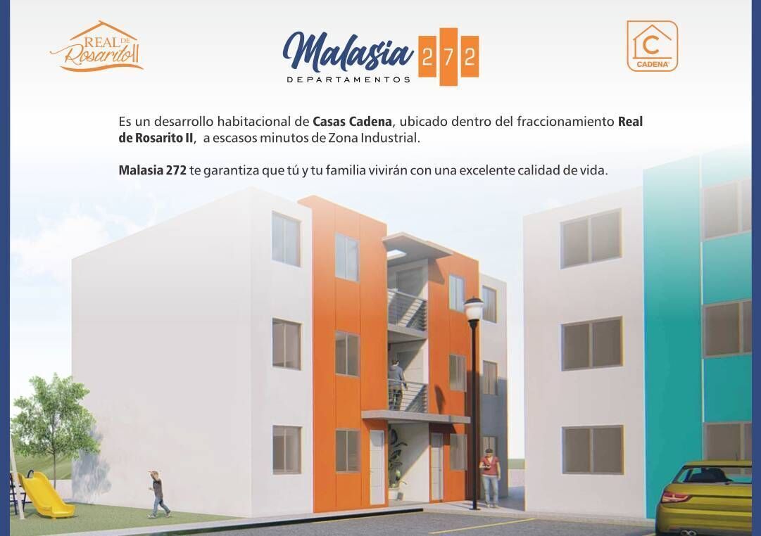 CONDOMINIOS  EN REAL DE ROSARITO II NUEVA ETAPA MALASIA 272, PRECIO BASE