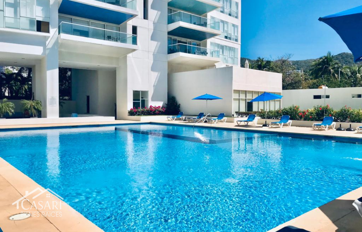 Departamento en venta en condominio Aqualina Acapulco Dorado