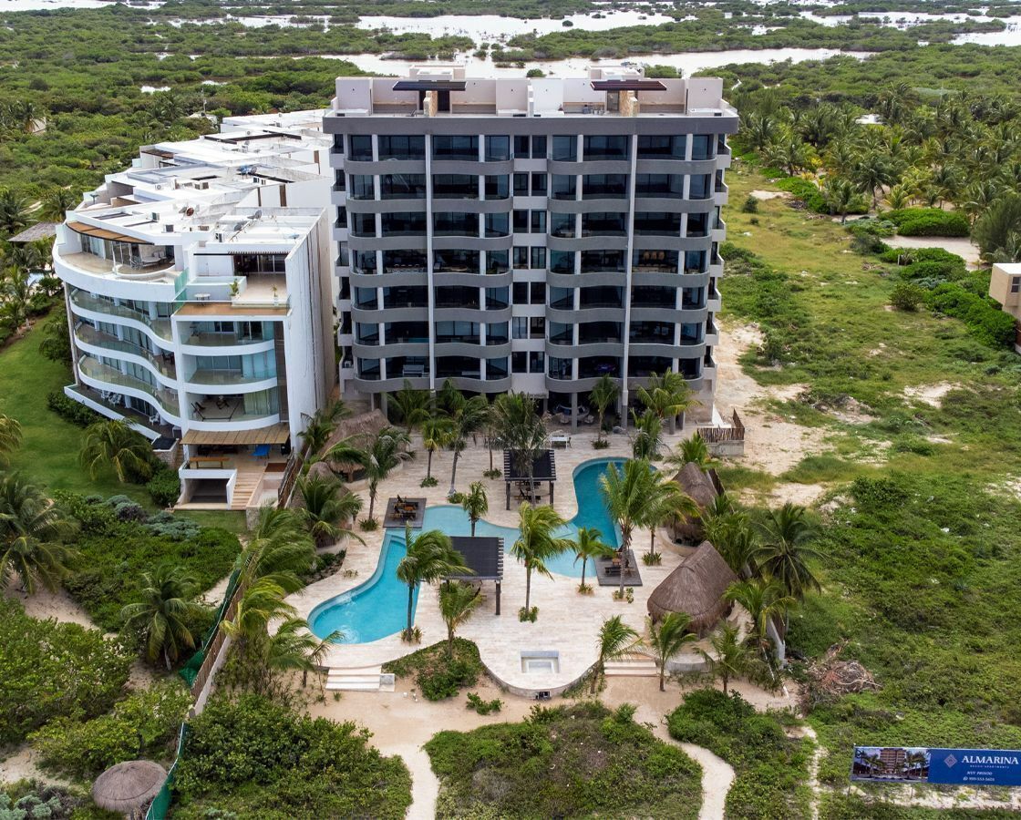 Departamento en venta frente al mar en playa San Benito, Progreso, Yucatán