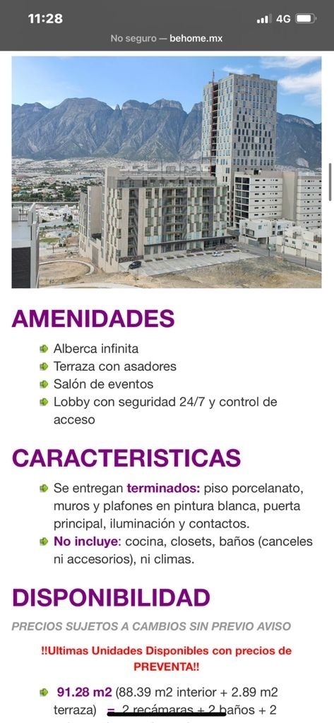 Departamento en Venta o Renta Torre Cían