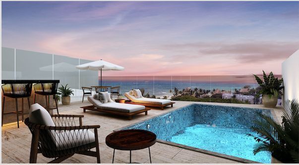 Penthouse de lujo a una cuadra de la playa ,rooftop con vista al mar