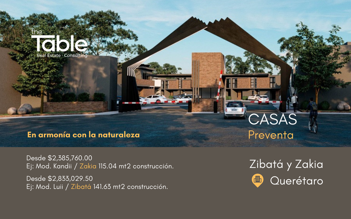 Preventa | Casas de 3 recámaras en Zibatá y Zakia, Querétaro