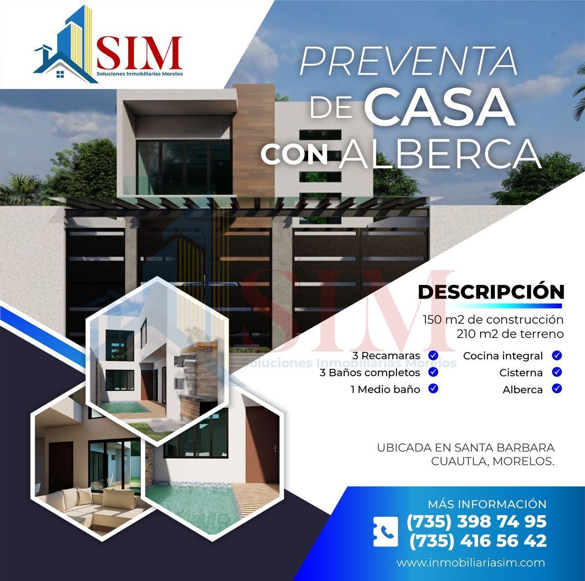 PREVENTA CASA SOLA EN SANTA BARBARA CUAUTLA MORELOS