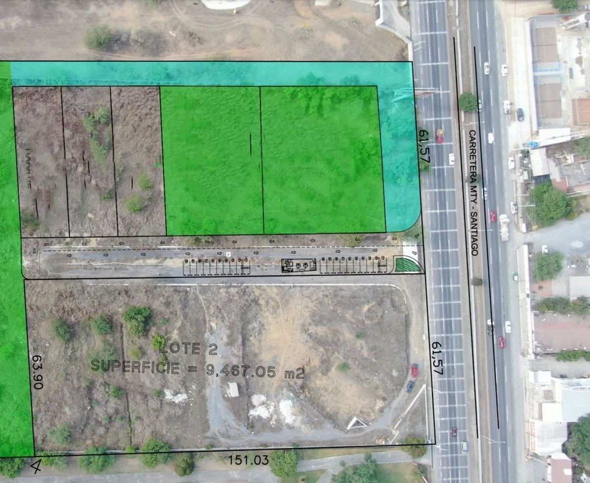 Renta Terreno Comercial sobre Carretera Nacional en los cristales