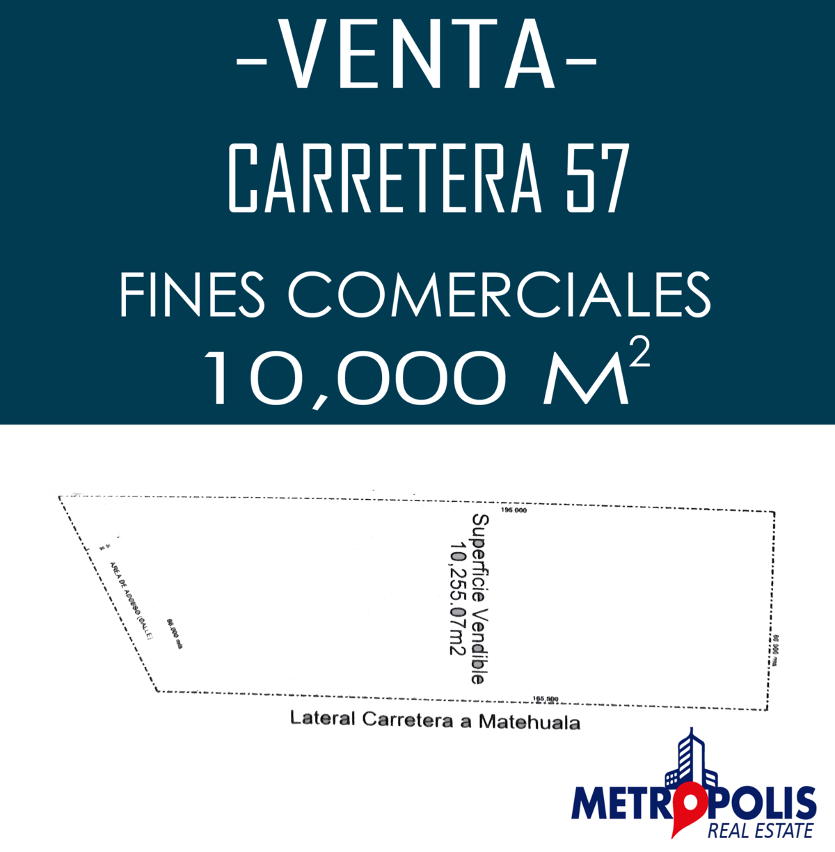 TERRENO EN VENTA CARRETERA 57