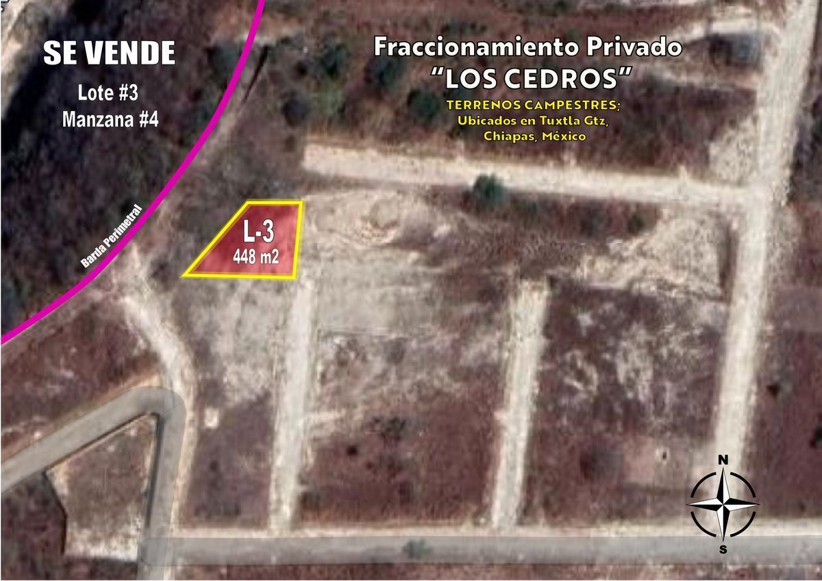 TERRENO EN VENTA DENTRO DE FRACC. PRIVADO "LOS CEDROS" LOTE 3 MZ 4