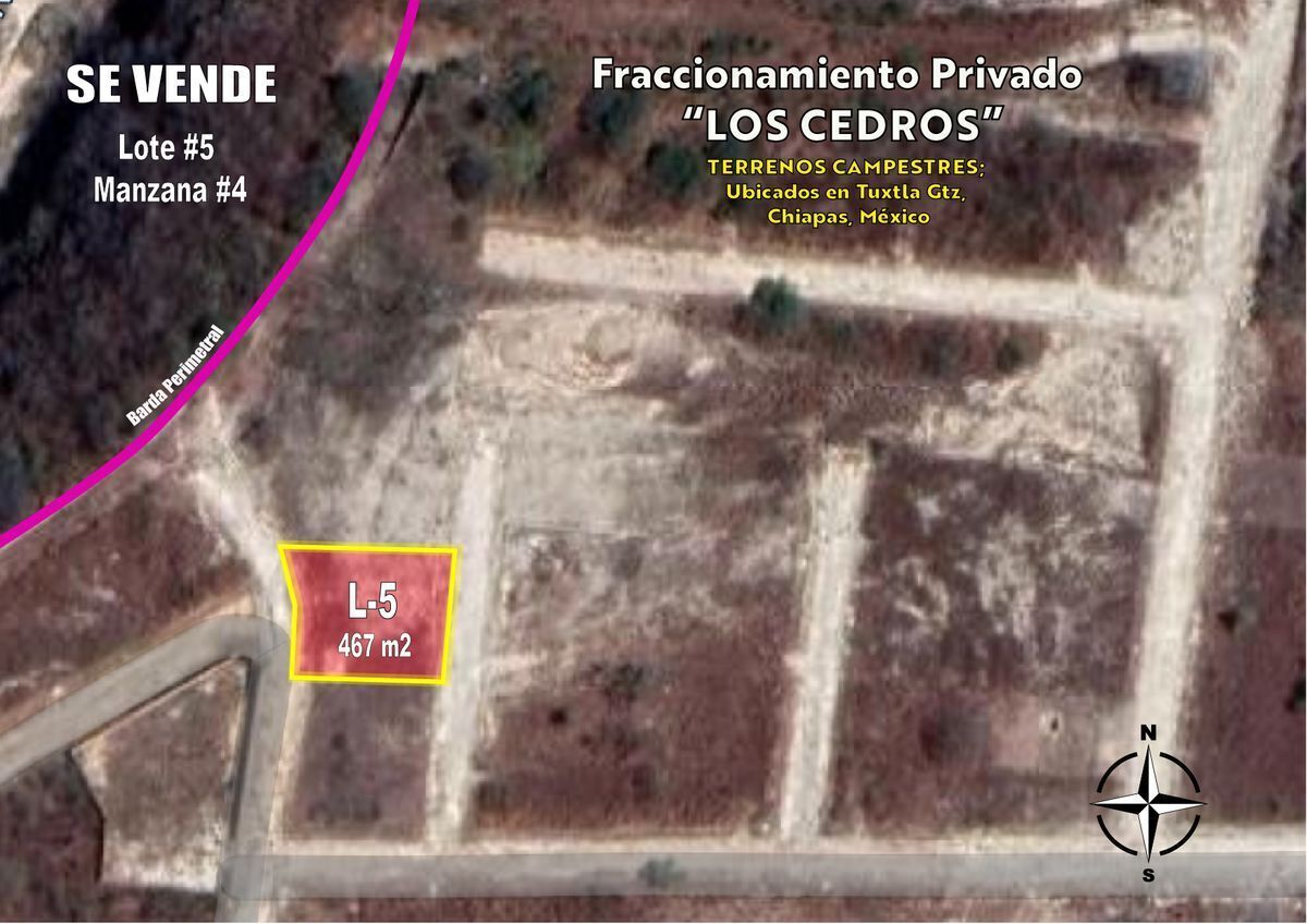 TERRENO EN VENTA DENTRO DE FRACC. PRIVADO "LOS CEDROS" LOTE 5 MZ 4