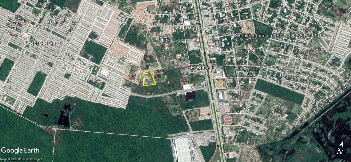 TERRENO EN VENTA EN MERIDA, IDEAL PARA PROYECTO EN COL ROBLE AGRICOLA DE 1 HA