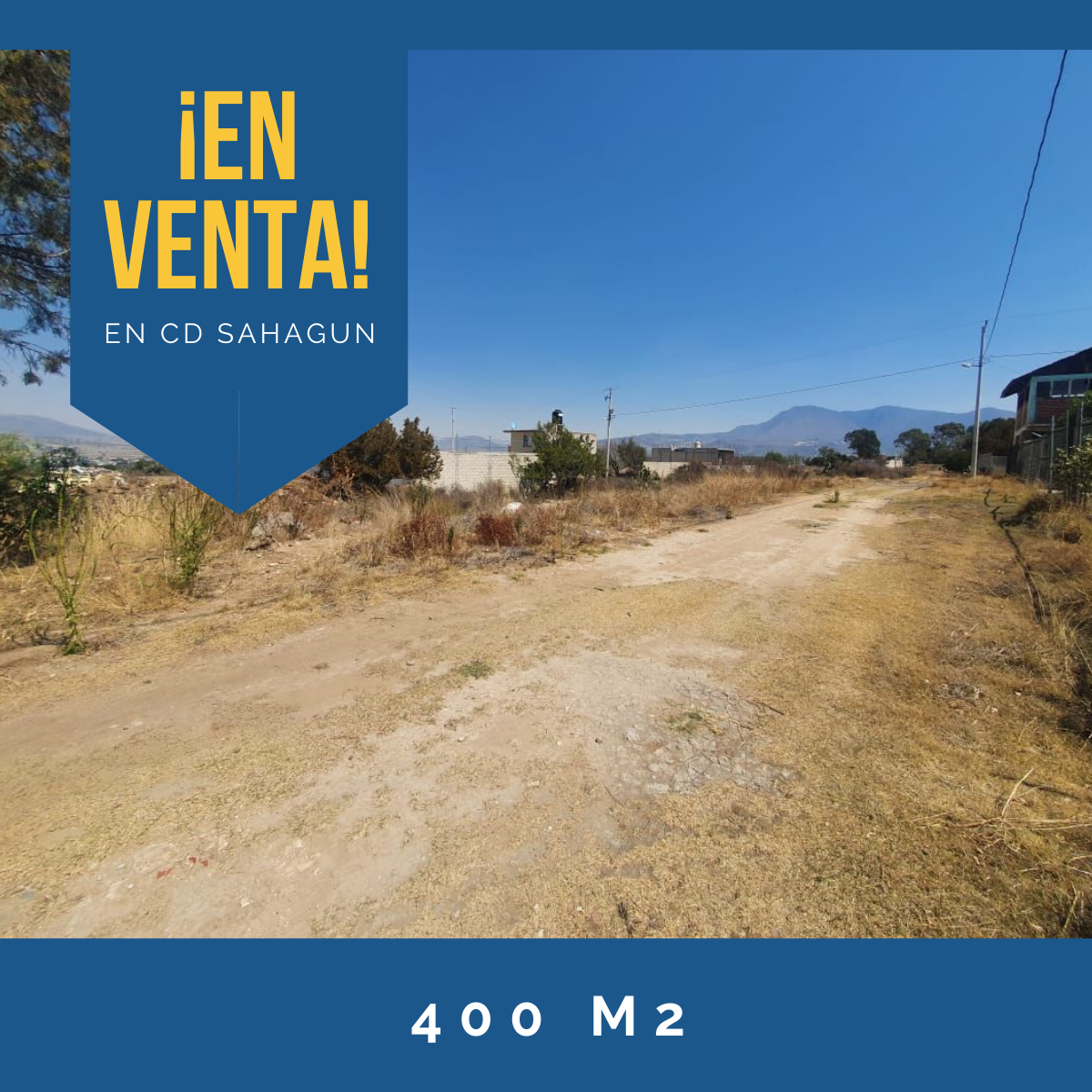 TERRENO EN VENTA EN SAHAGÚN HIDALGO, IDEAL PARA CASA DE CAMPO