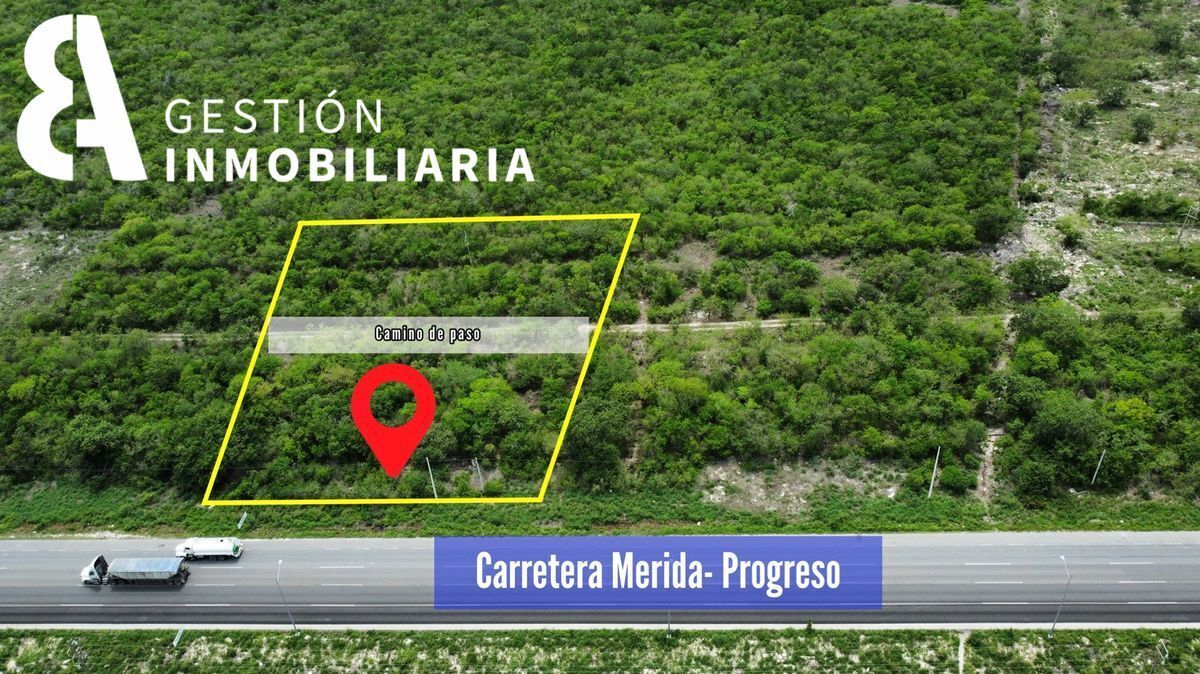 TERRENO EN VENTA SOBRE CARRETERA MÉRIDA-PROGRESO. CTV260