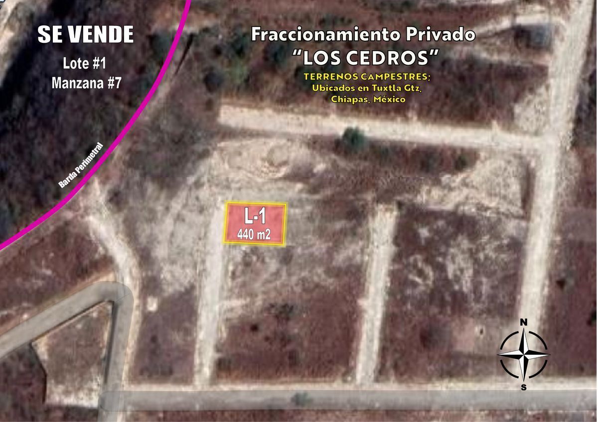 TERRENOS EN VENTA DENTRO DE FRACC. PRIVADO "LOS CEDROS" LOTE 01 MZ 07