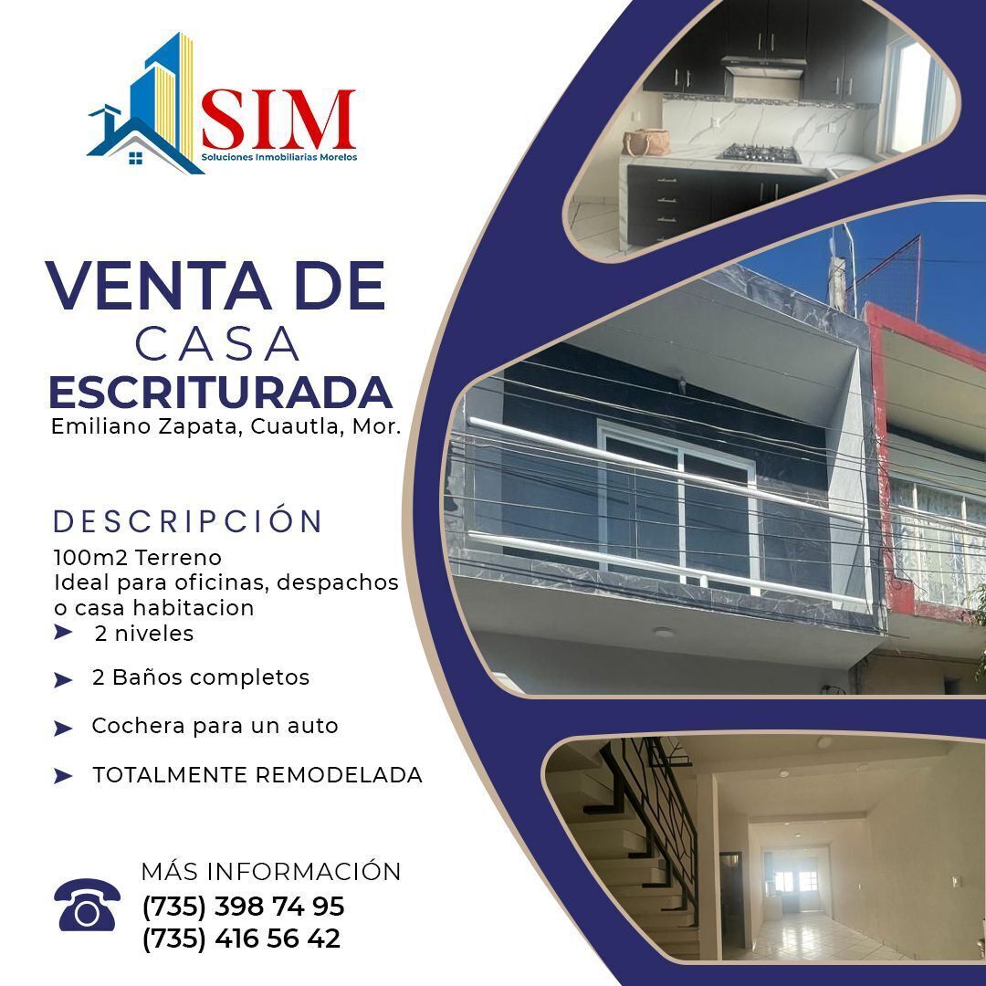 ¡¡¡VENDO CASA ESCRITURADA EN CUAUTLA MORELOS!!!