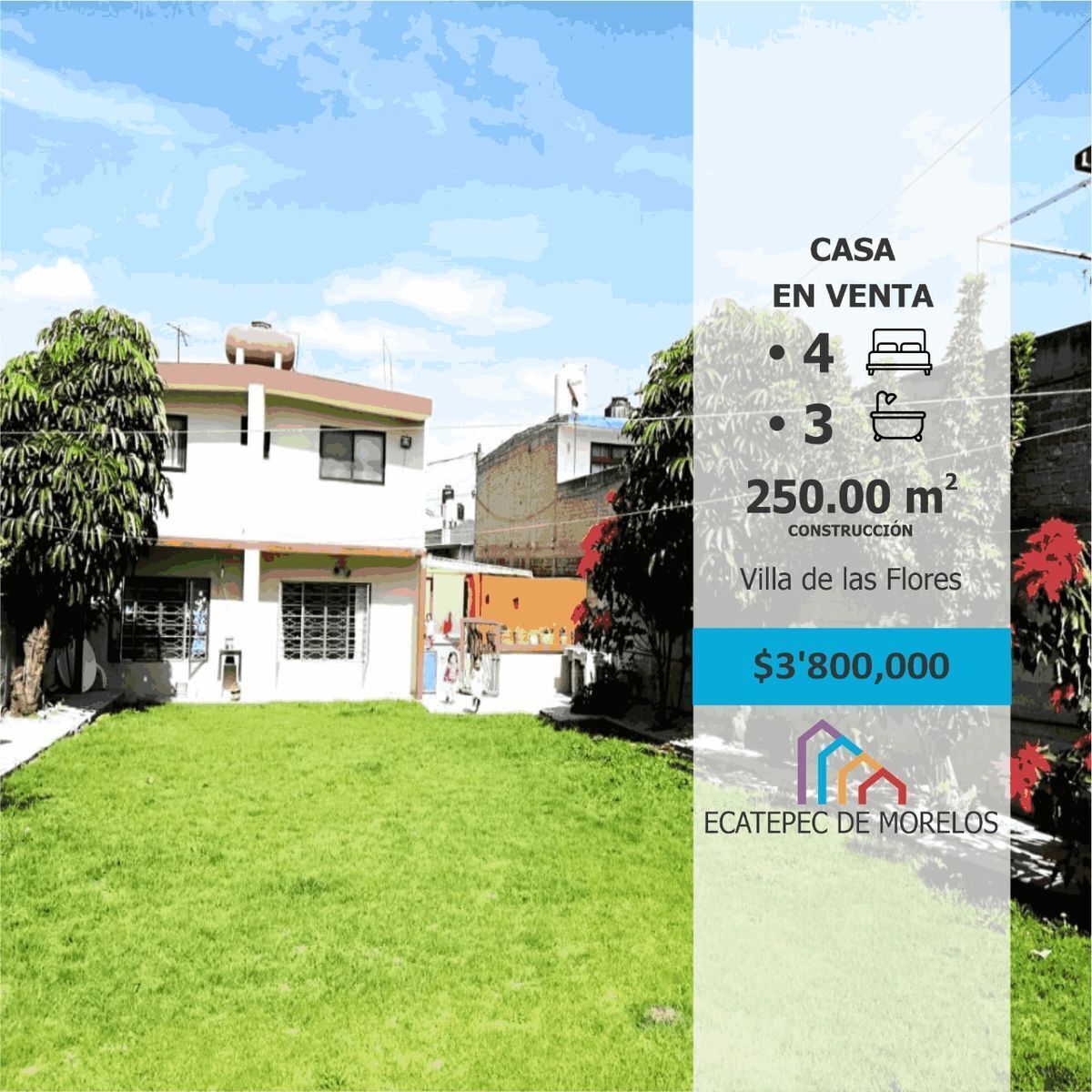 Venta de CASA EN VILLA DE LAS FLORES