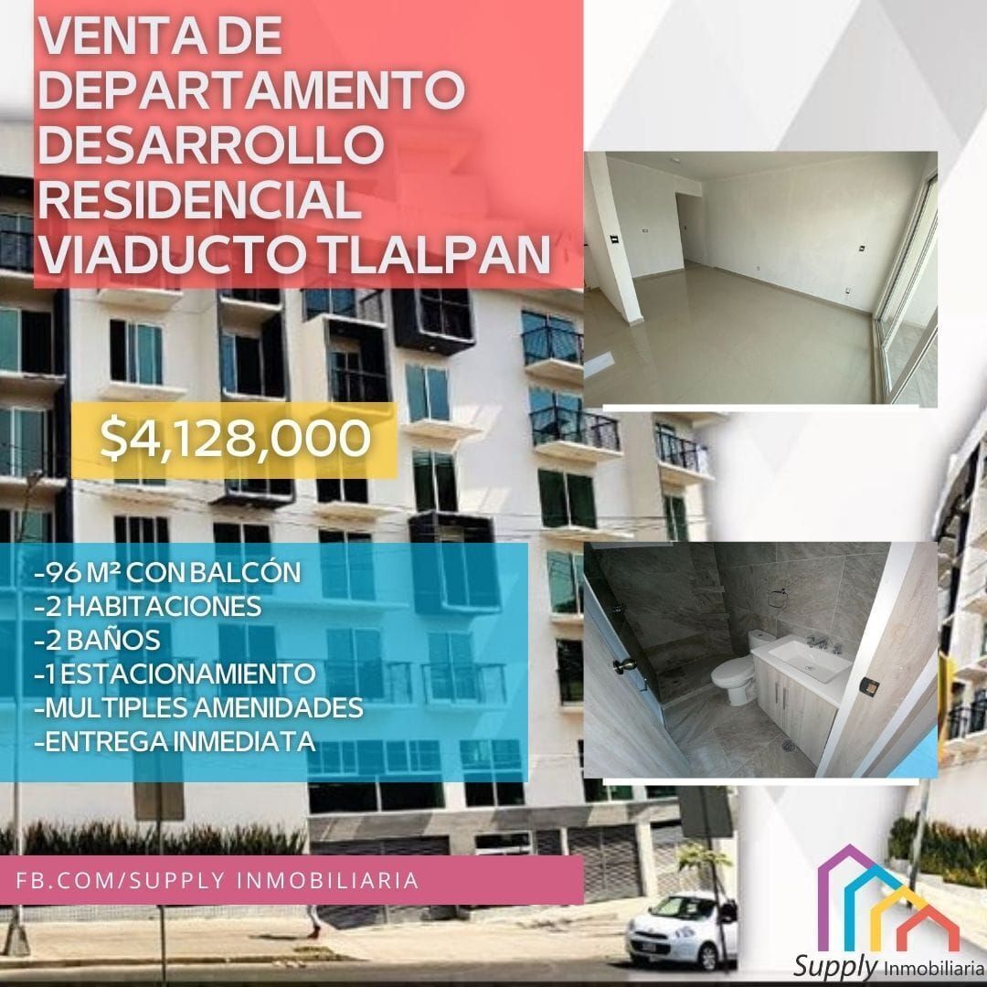 Venta de Departamento Desarrollo Residencial Viaducto Tlalpan