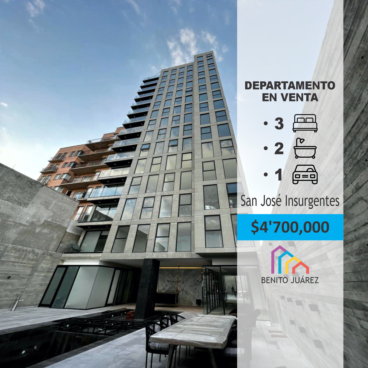 Venta Departamento Alure San Jose Insurgentes