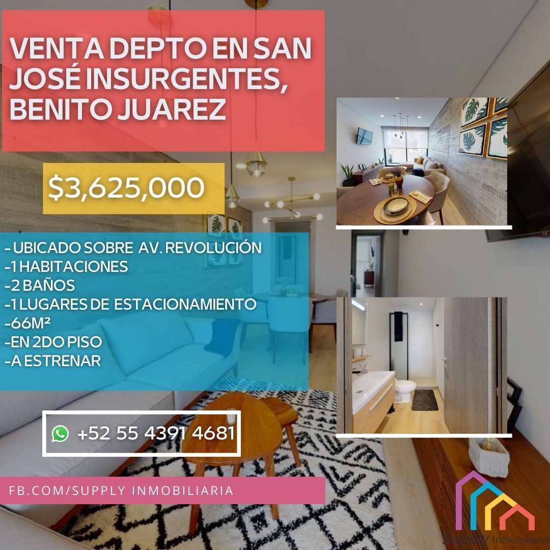 Venta Departamento Alure San Jose Insurgentes