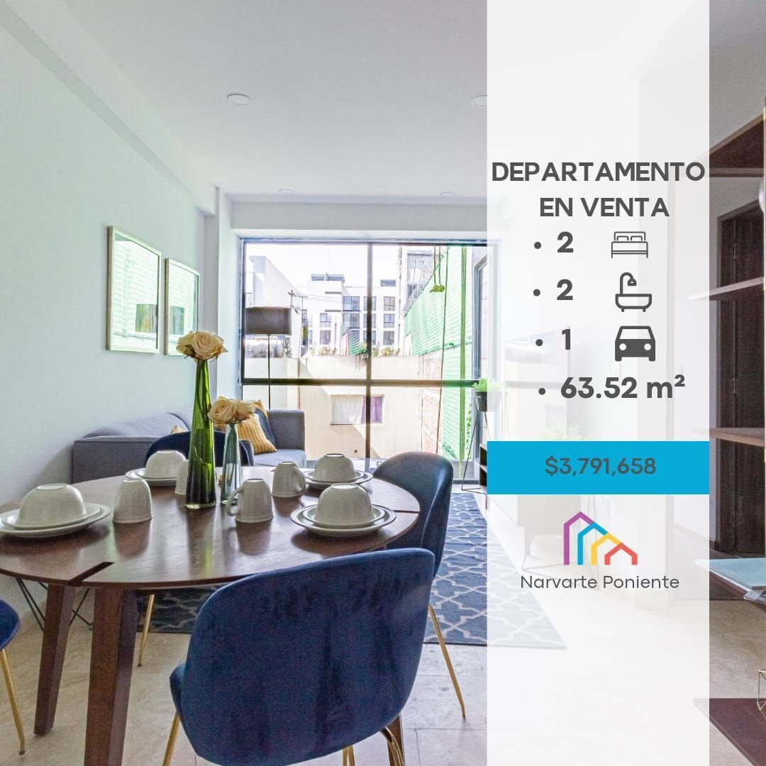 Venta Departamento Desarrollo Cuauhtémoc 661, Narvarte