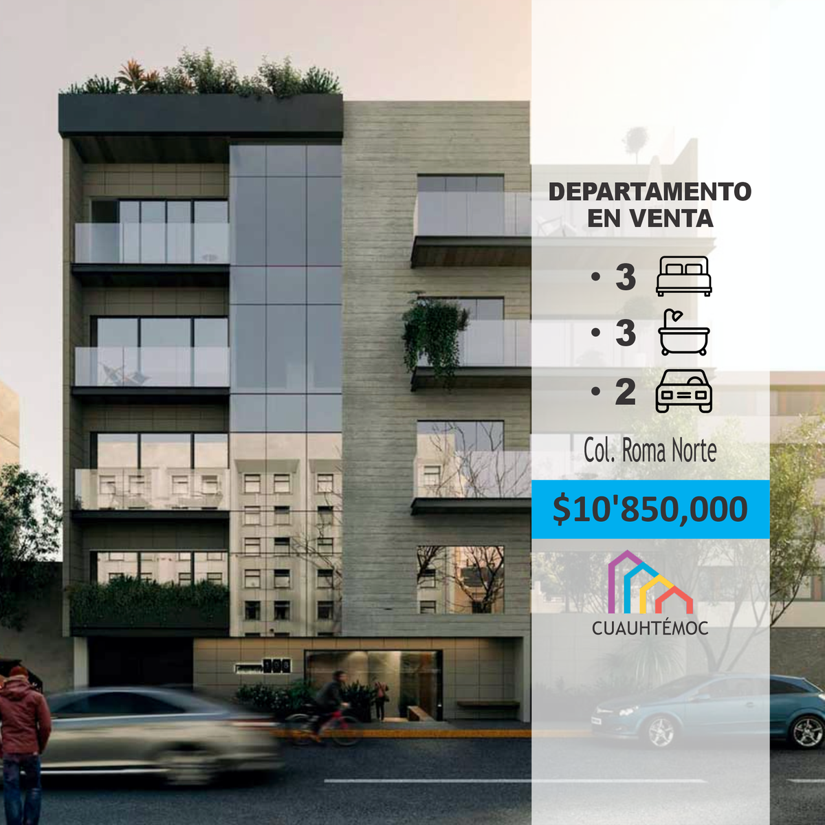 Venta Departamento Desarrollo Guanajuato 198, Cuauhtémoc