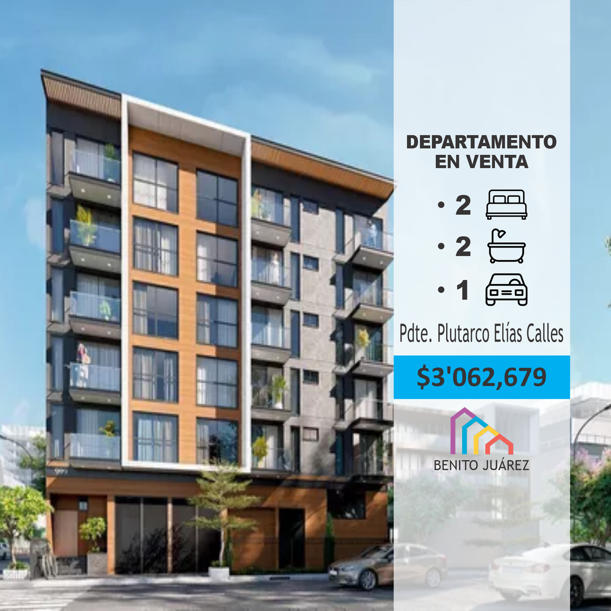 Venta Departamento Desarrollo Plutarco 999