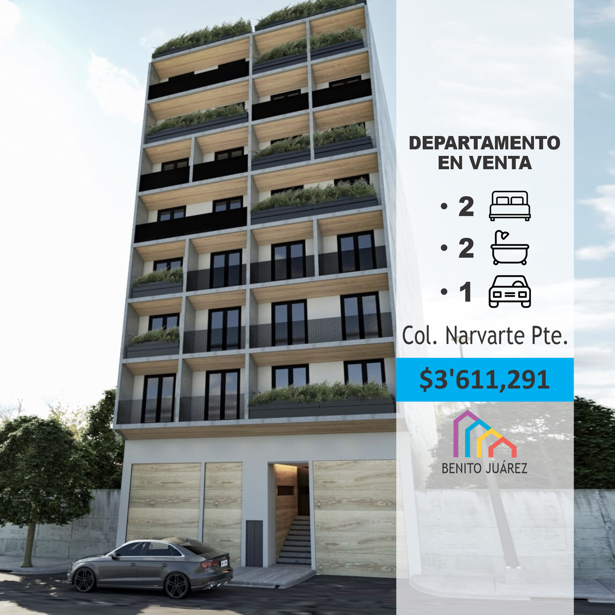 Venta Departamento Desarrollo Quo Narvarte, Benito Juárez